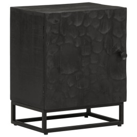 Solid mango wood and black iron bedside table 40x30x50 cm by , Nightstands - Ref: Foro24-372004, Price: 83,27 €, Discount: %