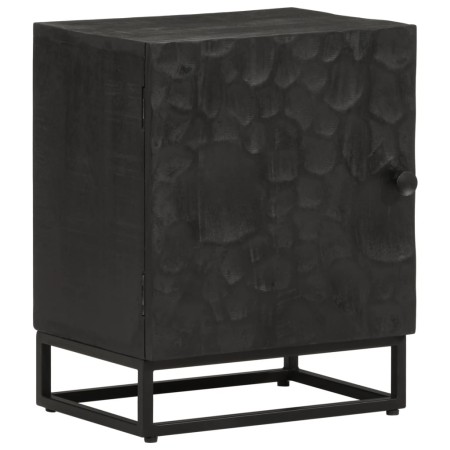 Mesita de noche madera maciza mango y hierro negro 40x30x50 cm de , Mesitas de noche - Ref: Foro24-372004, Precio: 83,22 €, D...
