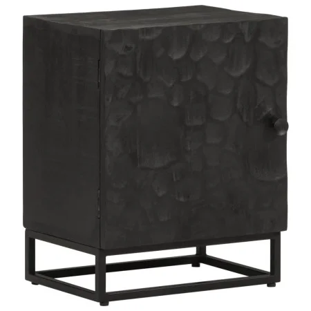 Mesita de noche madera maciza mango y hierro negro 40x30x50 cm de , Mesitas de noche - Ref: Foro24-372004, Precio: 82,50 €, D...