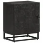 Mesita de noche madera maciza mango y hierro negro 40x30x50 cm de , Mesitas de noche - Ref: Foro24-372004, Precio: 82,50 €, D...