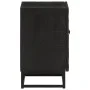Mesita de noche madera maciza mango y hierro negro 40x30x50 cm de , Mesitas de noche - Ref: Foro24-372004, Precio: 82,50 €, D...