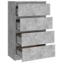 Aparador de madera contrachapada gris hormigón 60x35x98,5 cm de vidaXL, Aparadores - Ref: Foro24-800535, Precio: 94,94 €, Des...