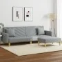 2-seater sofa bed with pillows and stool in light gray fabric by , Sofas - Ref: Foro24-3216258, Price: 363,59 €, Discount: %