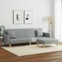 2-seater sofa bed with pillows and stool in light gray fabric by , Sofas - Ref: Foro24-3216258, Price: 363,59 €, Discount: %