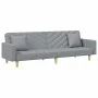 2-seater sofa bed with pillows and stool in light gray fabric by , Sofas - Ref: Foro24-3216258, Price: 363,59 €, Discount: %