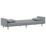 2-seater sofa bed with pillows and stool in light gray fabric by , Sofas - Ref: Foro24-3216258, Price: 334,47 €, Discount: %