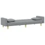 2-seater sofa bed with pillows and stool in light gray fabric by , Sofas - Ref: Foro24-3216258, Price: 363,59 €, Discount: %