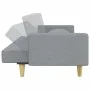 2-seater sofa bed with pillows and stool in light gray fabric by , Sofas - Ref: Foro24-3216258, Price: 363,59 €, Discount: %