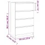 Aparador de madera contrachapada gris hormigón 60x35x98,5 cm de vidaXL, Aparadores - Ref: Foro24-800535, Precio: 90,50 €, Des...