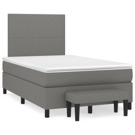 Cama box spring con colchón tela gris oscuro 120x190 cm de , Camas y somieres - Ref: Foro24-3270342, Precio: 426,39 €, Descue...