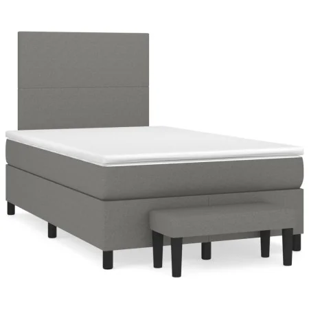 Cama box spring con colchón tela gris oscuro 120x190 cm de , Camas y somieres - Ref: Foro24-3270342, Precio: 448,26 €, Descue...