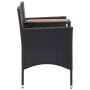 2-seater garden bench and black synthetic rattan table 143 cm by vidaXL, garden benches - Ref: Foro24-46146, Price: 178,62 €,...