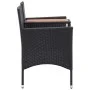 2-seater garden bench and black synthetic rattan table 143 cm by vidaXL, garden benches - Ref: Foro24-46146, Price: 182,94 €,...