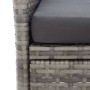 Banco de jardín 2 plazas con mesita ratán sintético gris 143 cm de vidaXL, Bancos de jardín - Ref: Foro24-46147, Precio: 184,...
