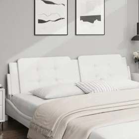 Weißes gepolstertes Bettkopfteil aus Kunstleder, 200 cm von , Kopf- und Fußteile - Ref: Foro24-374884, Preis: 57,67 €, Rabatt: %
