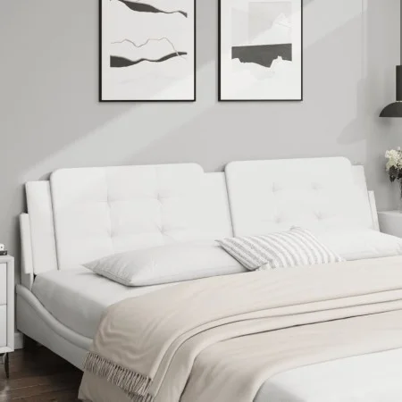 Weißes gepolstertes Bettkopfteil aus Kunstleder, 200 cm von , Kopf- und Fußteile - Ref: Foro24-374884, Preis: 58,59 €, Rabatt: %
