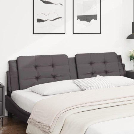 Gepolstertes Bettkopfteil aus grauem Kunstleder, 200 cm von , Kopf- und Fußteile - Ref: Foro24-374886, Preis: 51,09 €, Rabatt: %