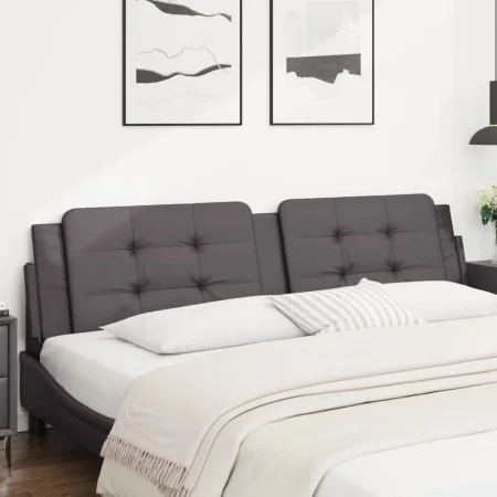 Gepolstertes Bettkopfteil aus grauem Kunstleder, 200 cm von , Kopf- und Fußteile - Ref: Foro24-374886, Preis: 49,55 €, Rabatt: %