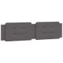 Gray synthetic leather padded bed headboard 200 cm by , Headboards and footboards - Ref: Foro24-374886, Price: 50,30 €, Disco...