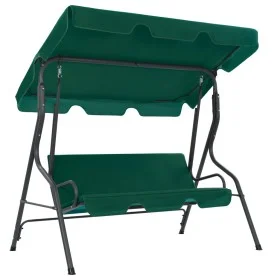 Garden swing bench green fabric 170x110x153 cm by vidaXL, Garden rockers - Ref: Foro24-48556, Price: 163,02 €, Discount: %
