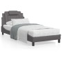 Bett mit grauer Kunstledermatratze 90x190 cm von , Betten und Lattenroste - Ref: Foro24-3208764, Preis: 266,25 €, Rabatt: %