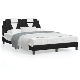 Bett mit schwarz-weißer Kunstledermatratze 120x200 cm von , Betten und Lattenroste - Ref: Foro24-3208787, Preis: 381,78 €, Ra...