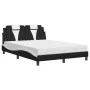 Bed with black and white synthetic leather mattress 120x200 cm by , Beds and slatted bases - Ref: Foro24-3208787, Price: 312,...