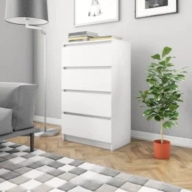 Aparador de madera contrachapada blanco 60x35x98,5 cm de vidaXL, Aparadores - Ref: Foro24-800531, Precio: 96,01 €, Descuento: %