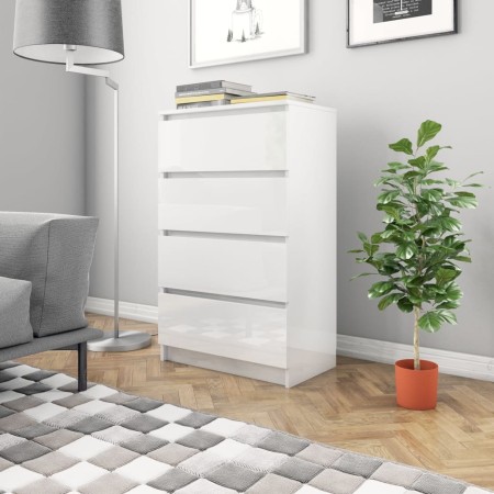 Hochglanzweißes Sperrholz-Sideboard 60x35x98,5 cm von vidaXL, Sideboards - Ref: Foro24-800537, Preis: 125,91 €, Rabatt: %