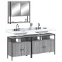 Sonoma gray plywood 3-piece bathroom furniture set by , Bathroom furniture - Ref: Foro24-3214668, Price: 170,42 €, Discount: %