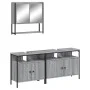 Sonoma gray plywood 3-piece bathroom furniture set by , Bathroom furniture - Ref: Foro24-3214668, Price: 170,42 €, Discount: %