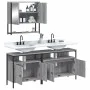 3-teiliges Badezimmermöbelset aus grauem Sonoma-Sperrholz von , Badezimmermöbel - Ref: Foro24-3214668, Preis: 170,42 €, Rabat...