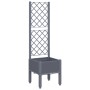 Pflanzgefäß mit grauem PP-Gitter 40x40x142 cm von , Töpfe und Pflanzgefäße - Ref: Foro24-367916, Preis: 56,66 €, Rabatt: %