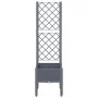 Planter with gray PP trellis 40x40x142 cm by , Pots and planters - Ref: Foro24-367916, Price: 55,87 €, Discount: %