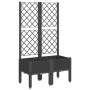 Planter with black PP trellis 80x40x142 cm by , Pots and planters - Ref: Foro24-367923, Price: 69,67 €, Discount: %