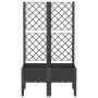 Planter with black PP trellis 80x40x142 cm by , Pots and planters - Ref: Foro24-367923, Price: 69,67 €, Discount: %