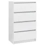 Glossy white plywood sideboard 60x35x98.5 cm by vidaXL, Sideboards - Ref: Foro24-800537, Price: 122,97 €, Discount: %