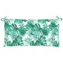 Garden bench cushion Oxford fabric leaves print 110x50x7 cm by , Cushions for chairs and sofas - Ref: Foro24-379203, Price: 2...