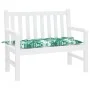 Garden bench cushion Oxford fabric leaves print 110x50x7 cm by , Cushions for chairs and sofas - Ref: Foro24-379203, Price: 2...