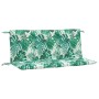 Garden bench cushions 2 pcs fabric leaf print 120x50x7 cm by , Cushions for chairs and sofas - Ref: Foro24-379056, Price: 57,...