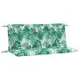 Garden bench cushions 2 pcs fabric leaf print 120x50x7 cm by , Cushions for chairs and sofas - Ref: Foro24-379056, Price: 41,...