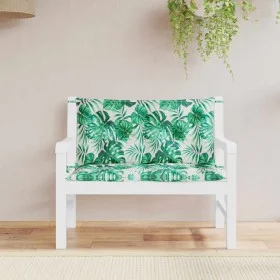 Garden bench cushions 2 pcs fabric leaf print 100x50x7 cm by , Cushions for chairs and sofas - Ref: Foro24-379035, Price: 49,...
