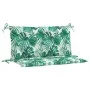 Garden bench cushions 2 pcs fabric leaf print 100x50x7 cm by , Cushions for chairs and sofas - Ref: Foro24-379035, Price: 49,...