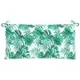 Garden bench cushions 2 pcs fabric leaf print 100x50x7 cm by , Cushions for chairs and sofas - Ref: Foro24-379035, Price: 49,...