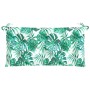 Gartenbankkissen, 2 Stück, Stoff, Blattdruck, 100 x 50 x 7 cm von , Kissen für Stühle und Sofas - Ref: Foro24-379035, Preis: ...