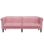 Pink velvet 3-seater sofa by , Sofas - Ref: Foro24-372588, Price: 315,45 €, Discount: %