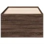 Lounger with brown oak engineered wood drawers 100x200 cm by , Beds and slatted bases - Ref: Foro24-3280243, Price: 182,89 €,...