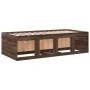 Lounger with brown oak engineered wood drawers 100x200 cm by , Beds and slatted bases - Ref: Foro24-3280243, Price: 182,89 €,...