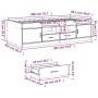 Lounger with brown oak engineered wood drawers 100x200 cm by , Beds and slatted bases - Ref: Foro24-3280243, Price: 182,89 €,...