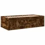 Tumbona con cajones madera ingeniería roble ahumado 100x200 cm de , Camas y somieres - Ref: Foro24-3280241, Precio: 203,64 €,...